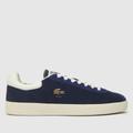 Lacoste baseshot trainers in navy & white