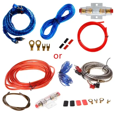 Support 1500W8GA Car Audio Subwoofer Amplificateur Câblage Fuse Kit Fil Cable Set D7WD