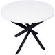 Table à manger ronde fixe - Modèle zen - 90 x 90 x 77 cm de haut - Capacité jusqu'à 4 personnes
