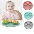 Assiette en silicone en forme de chat pour bébé ventouse sans BPA vaisselle de salle à manger pour