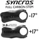 Syncros Ultra Light Carbon MTB Bicycle Stem Angle - 6/17 Degree 60/70/80/90/110/110/120mm SL Model