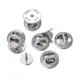 20pcs Stainless Steel Brooch Base Round Clasps Pin Tie Tacks Blank Pins with Clutch Back for DIY