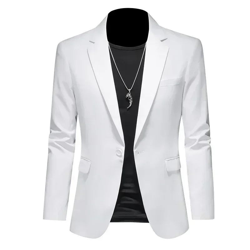 Mode herren Business Casual Blazer Schwarz Weiß Rot Grün Einfarbig Slim Fit Jacke Hochzeit Bräutigam Party Anzug Mantel m-6XL