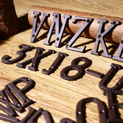 Retro-Stil Lebensmittel Gusseisen Metall kreative DIY Haus Türschild Buchstaben Symbol Image