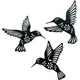 Metall Wand kunst Dekoration aushöhlen Eisen schwarz Vogel Skulptur hängen Anhänger Ornament