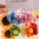Boucles d'oreilles pendantes de fleurs colorées faites à la main pour femmes crochets pendants de