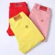 2022 neue Herren jeans klassischen Stil Geschäfts mode rosa rot gelb Stretch schlanke Passform
