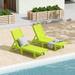 Polytrends Laguna All Weather Poly Pool Outdoor Chaise Lounge - Armless (Set of 2)