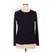 Nine West Long Sleeve T-Shirt: Black Tops - Women's Size X-Large