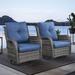 Outdoor Swivel Rocker Patio Chairs with Table Set of 2