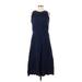 Jennifer Eden Casual Dress: Blue Dresses - Women's Size 9