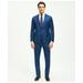 Brooks Brothers Men's Classic Fit Wool Sharkskin 1818 Suit | Blue | Size 46 Long