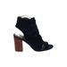 Splendid Heels: Blue Solid Shoes - Women's Size 8 - Open Toe