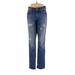 DKNY Jeans - High Rise Straight Leg Boyfriend: Blue Bottoms - Women's Size 4 - Medium Wash