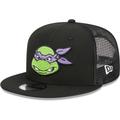 Men's New Era Black Teenage Mutant Ninja Turtles Angry Donatello Trucker 9FIFTY Snapback Hat