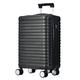 Merax Koffer Gepäckset Hartschalen-Koffer, ABS-Material, leicht Reisekoffer, Handgepäck, erweiterbar, TSA Zollschloss, Teleskopgriff, 4 Rollen, M-37 x 24,5 x 56,5 cm, stilvoll, Schwarz