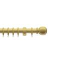 28mm Fixed Lengthed Wooden Curtain Pole Set (Light Ash 180cm Wide)