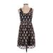 Free People Cocktail Dress - A-Line Scoop Neck Sleeveless: Brown Dresses - Women's Size 4