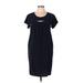 Zero + Maria Cornejo Casual Dress - Midi: Blue Solid Dresses - Women's Size 12