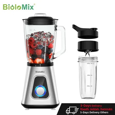 BioloMix-Mixeur SmUnvétérans wn ie avec bocal en verre de 1 5 l mélangeurs personnels Chlorfor