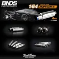 BNDS New 1/64 Metal Modified Parts Small Scale Exhaust Pipe Muffler Racing Style Pedal Set For Model