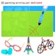 3D Printing Drawing Pen Silicone Design Pad with Basic Stencil Comes with 2 Silicone Finger Cots