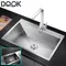 DQOK Stainless Steel Kitchen Sink Slot Dish Basin Kitchen sink Drain Basket And Drain Pip