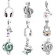 925 Sterling Silve Guitar Musical Note Headphones Beads Dangle Charms Fit Original Pandora Charm