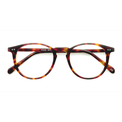 Unisex s round Warm Tortoise Acetate Prescription eyeglasses - Eyebuydirect s Prism