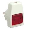 Weitere - Unitec 44084L - Spina Schuko, in pvc con interruttore luminoso, colore: bianco