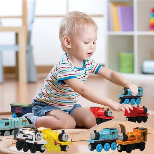 Thomas und Freunde Holz Eisenbahn Spielzeug zug James Percy Molley Push-Along Holz Motor Schiene Zug