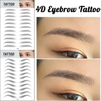 4D Augenbraue Tattoo Aufkleber Haar-Wie Falsche Augenbrauen Wasserdichte Langlebige Wasser Transfer