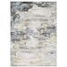 Lichfield Ivory Grey Abstract Distressed Washable Contemporary Area Rug