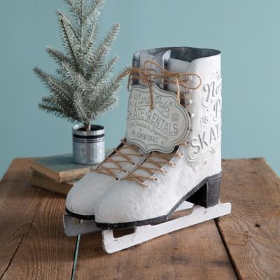 Decorative Ice Skate Rental Boots - 8''W x 13¼''D x 13''H