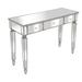 Three Drawers Mirror Table Dressing Table Console Table - (41.73 x 14.96 x 29.92)"