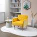 Velvet Upholstery Accent Arm Chair Single Sofa with Rose Golden Feet
