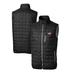 Men's Cutter & Buck Black Big 12 Gear Rainier PrimaLoft Eco Insulated Full-Zip Puffer Vest