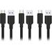 Sabrent USB 3.0 Type-C Male to Type-A Male Sync and Charge Cable (3', Black, 3-Pack CB-C3X3