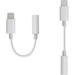 ChargeWorx Lightning to 3.5mm Headphone Adapter (White, 3") CX4752WH