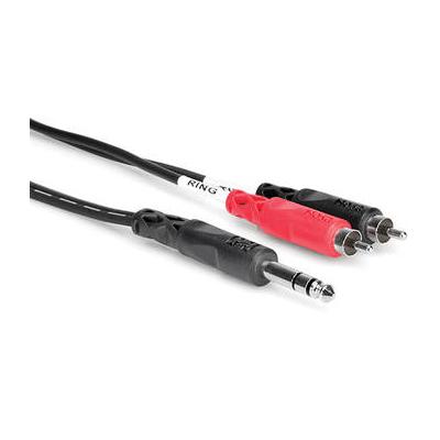 Hosa Technology Stereo 1/4" Male to 2 RCA Male Y-Cable (6.5') TRS-202