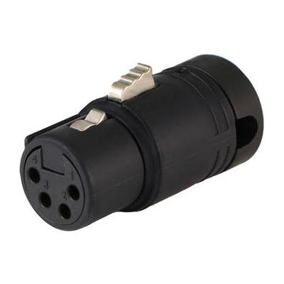 Cable Techniques Low-Profile Right-Angle XLR 4-Pin Female Connector with Adjustable Exit (La CT-AX4FL-K