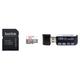 SanDisk 64GB Ultra UHS-I microSDXC Memory Card with SD Adapter & 4-in-1 USB 2.0 Car SDSQUNR-064G-GN3MA