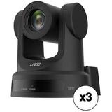 JVC KY-PZ200 HD PTZ Remote Camera with 20x Optical Zoom (Black, 3-Pack) KY-PZ200BU