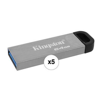 Kingston 64GB DataTraveler Kyson USB 3.2 Gen 1 Type-A Flash Drive (5-Pack) DTKN/64GB