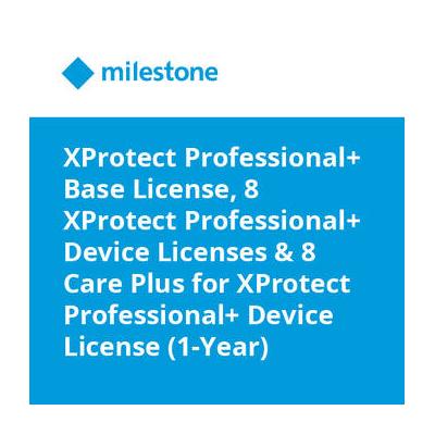 Milestone XProtect Professional+ Base License, 8 X...