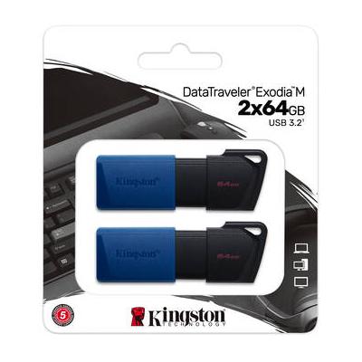 Kingston 64GB DataTraveler Exodia M USB Flash Drive (Blue, 2-Pack) DTXM/64GB-2P