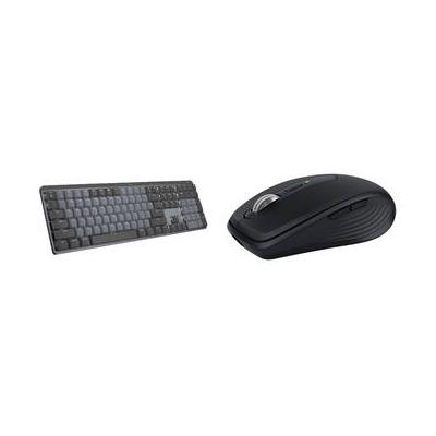 Logitech MX Wireless Mechanical Keyboard & Anywhere 3S Mouse Kit (Tactile Quiet, Bla 920-010547