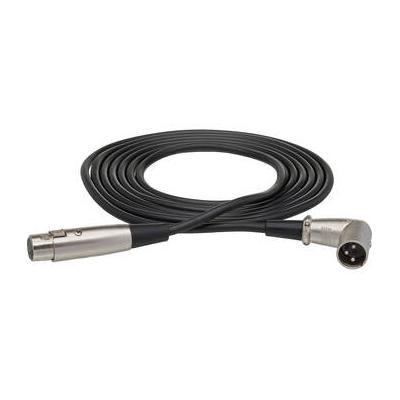 Hosa Technology 3-Pin XLR Female to XLR Angled Male Cable (10', Black) XRR-110