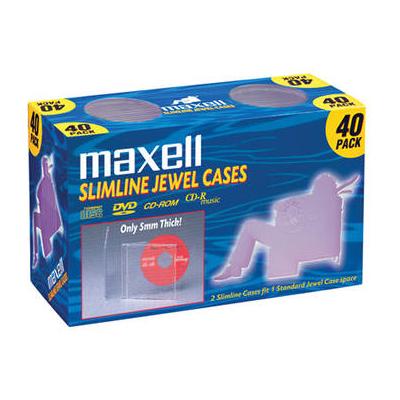 Maxell Slimline Jewel Cases for CDs & DVDs (40-Pac...