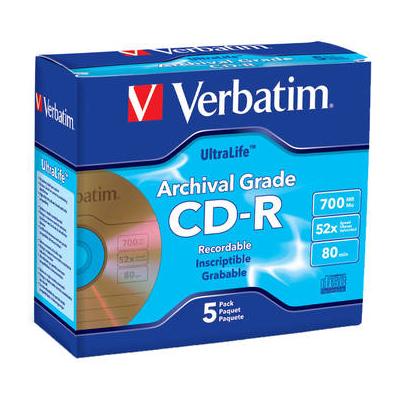 Verbatim CD-R 700MB, 52x, 80 Minute UltraLife Gold...